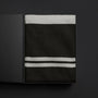 Stripe Cashmere Blanket With Box in Black/White | James Perse Los Angeles