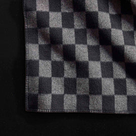 Checkerboard Cashmere Blanket  in Black/Grey | James Perse Los Angeles