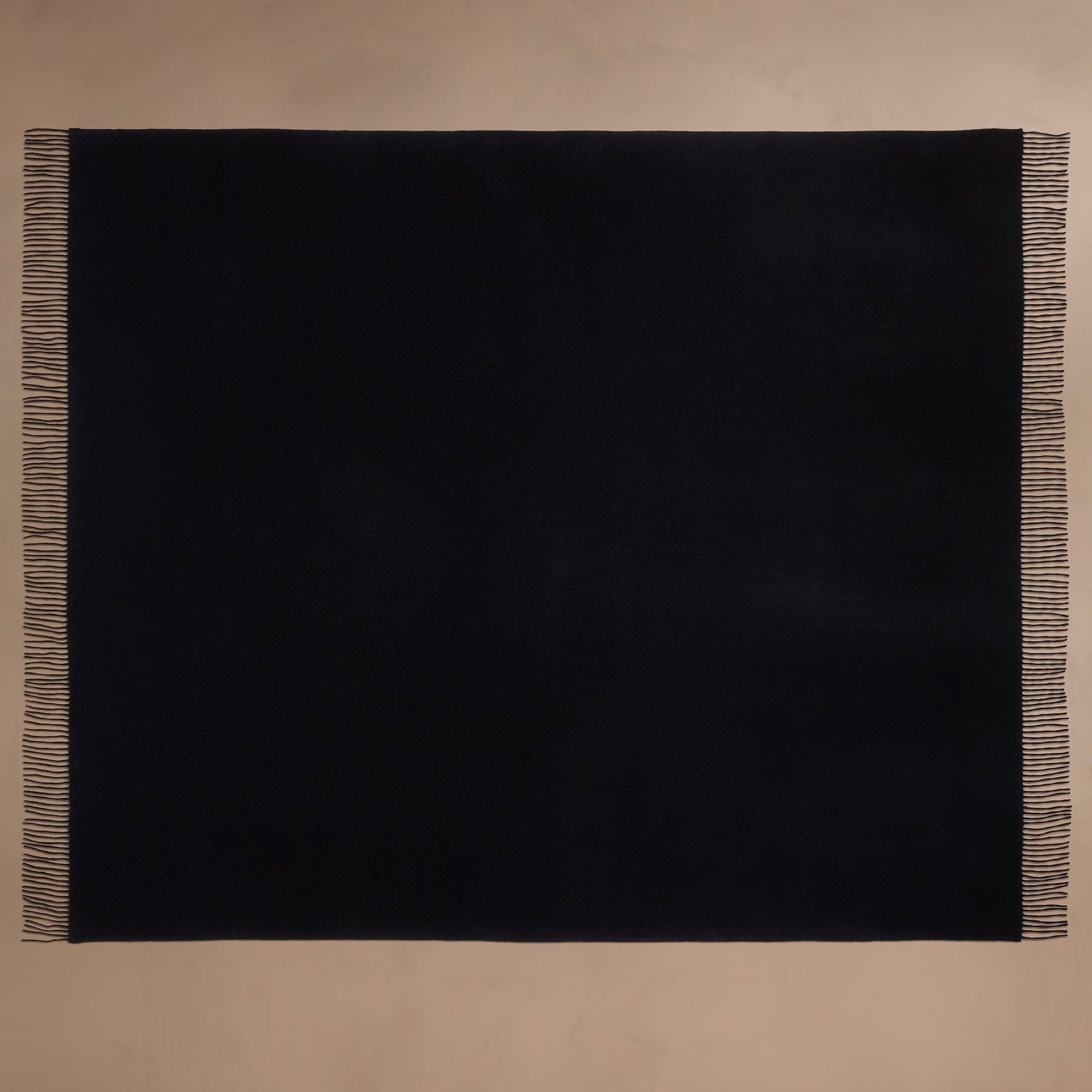 Double Sided Woven Cashmere Blanket - Black/Kona | James Perse Los