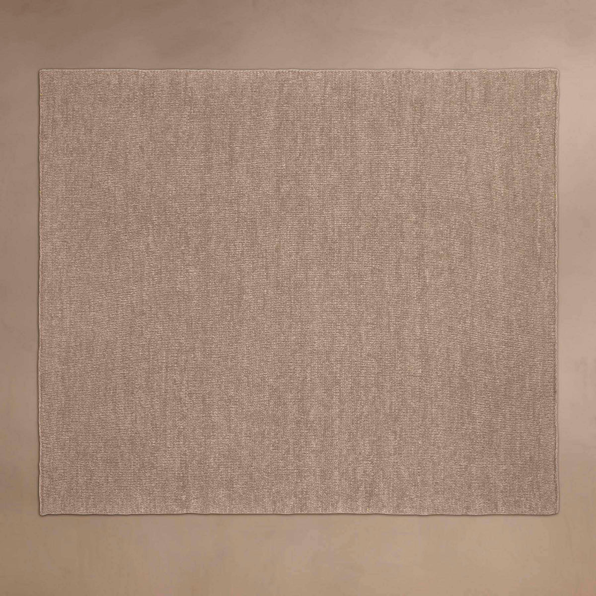 Cashmere Melange Knit Blanket in Taupe Melange | James Perse Los Angeles