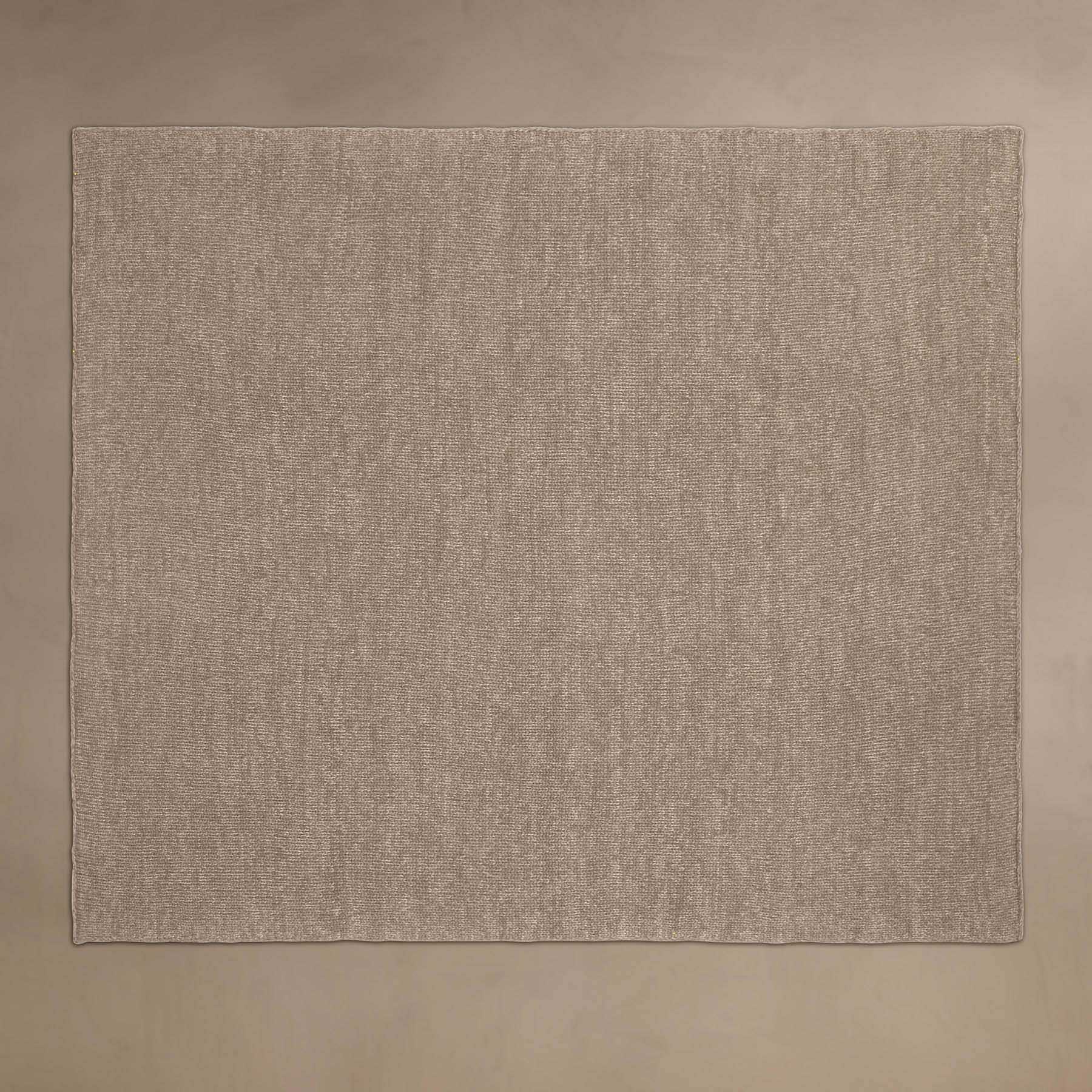 Cashmere Melange Knit Blanket in Taupe Melange | James Perse Los Angeles