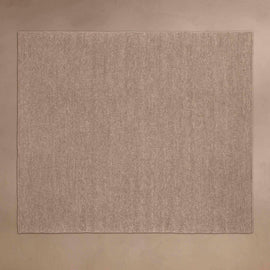 Cashmere Melange Knit Blanket in Taupe Melange | James Perse Los Angeles