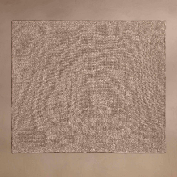 Cashmere Melange Knit Blanket in Taupe Melange | James Perse Los Angeles