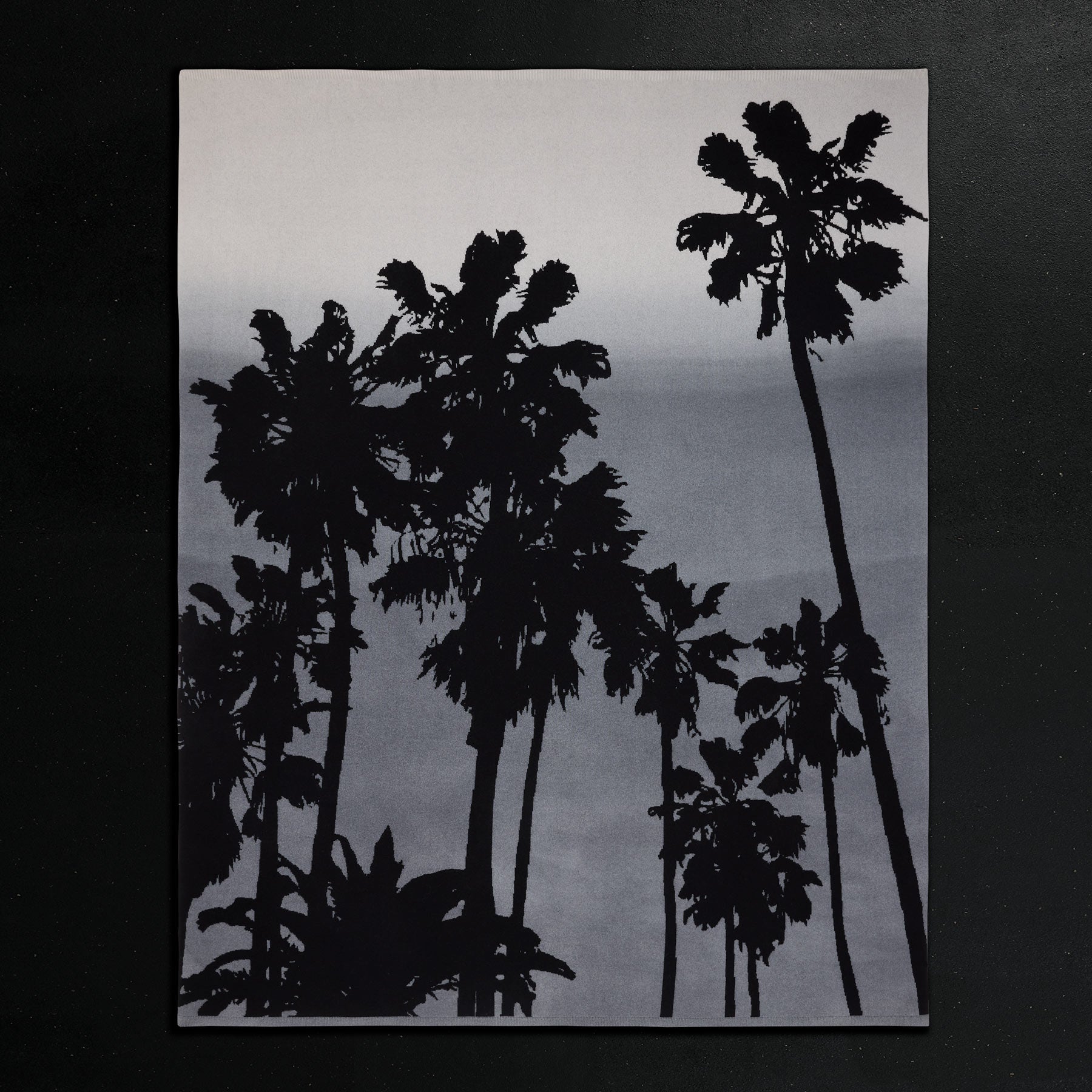 Ombre Palms Cashmere Blanket in Black/Grey | James Perse Los Angeles