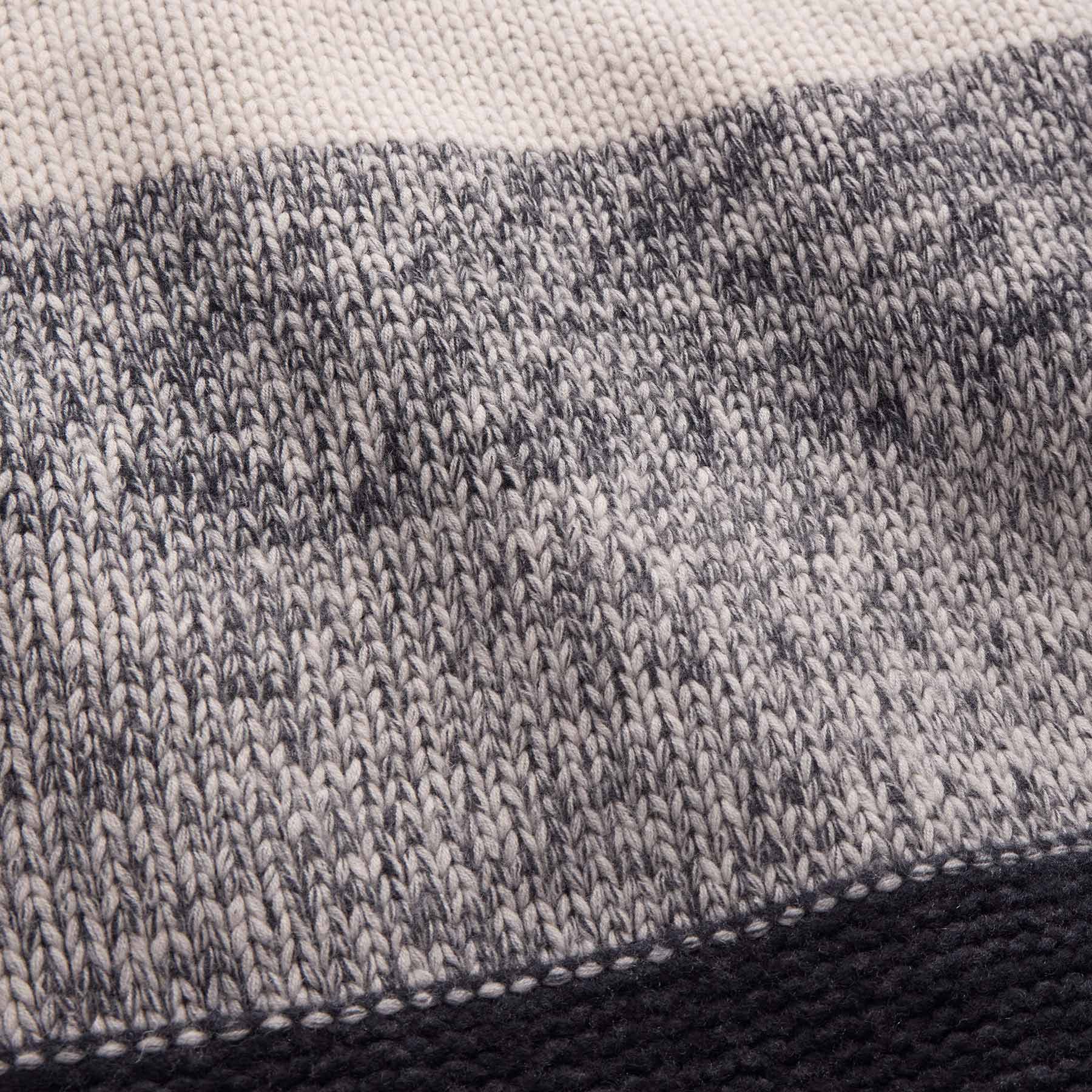 Graded Stripe Blanket in Black/Charcoal/Ivory | James Perse Los Angeles