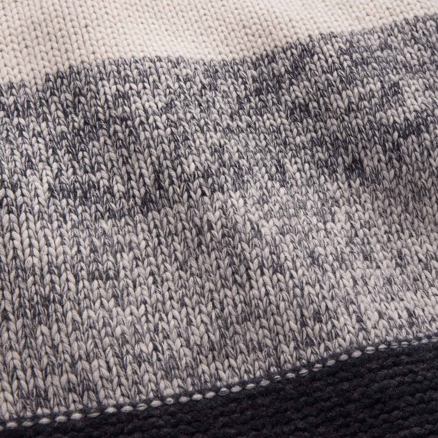 Graded Stripe Blanket in Black/Charcoal/Ivory | James Perse Los Angeles