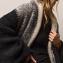 Graded Stripe Blanket in Black/Charcoal/Ivory | James Perse Los Angeles / Womens