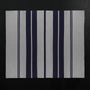 Cashmere Stripe Knit Blanket in Heather Grey/Navy | James Perse Los Angeles