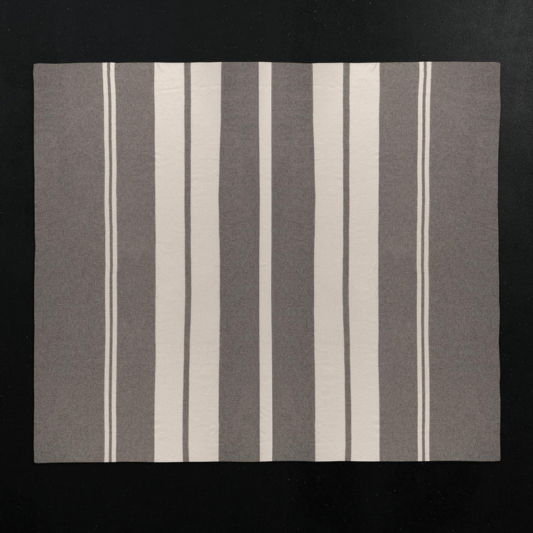 Striped Cashmere Home Gift Set in Taupe Melange/White | James Perse Los Angeles