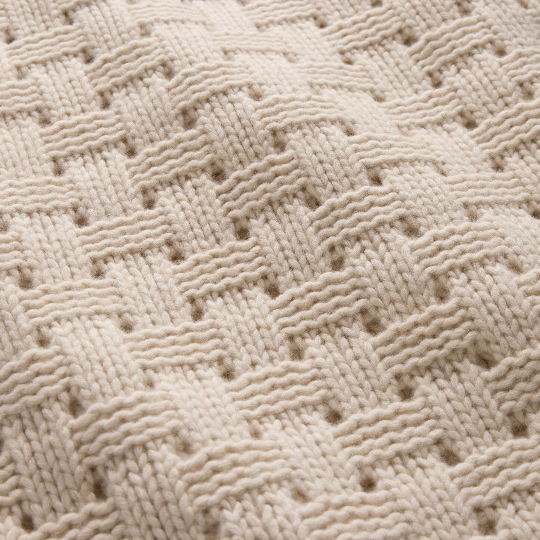 2 Tone Basket Weave Blanket in Chalk/Eco Alabaster | James Perse Los Angeles