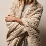 2 Tone Basket Weave Blanket in Chalk/Eco Alabaster | James Perse Los Angeles / Womens