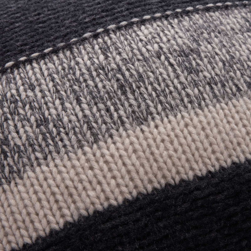 Graded Striped Sham in Black/Charcoal/Ivory | James Perse Los Angeles