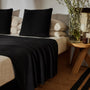 Cashmere Knit Blanket in Black | James Perse Los Angeles