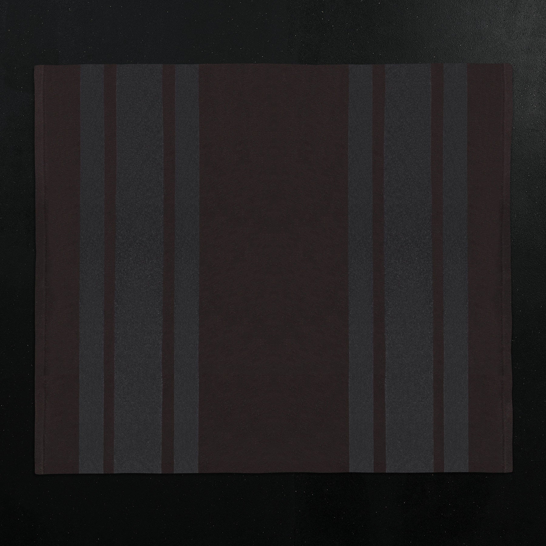 Baja Stripe Knit Blanket in Dark Brown/Charcoal | James Perse Los Angeles