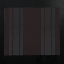 Baja Stripe Knit Blanket in Dark Brown/Charcoal | James Perse Los Angeles