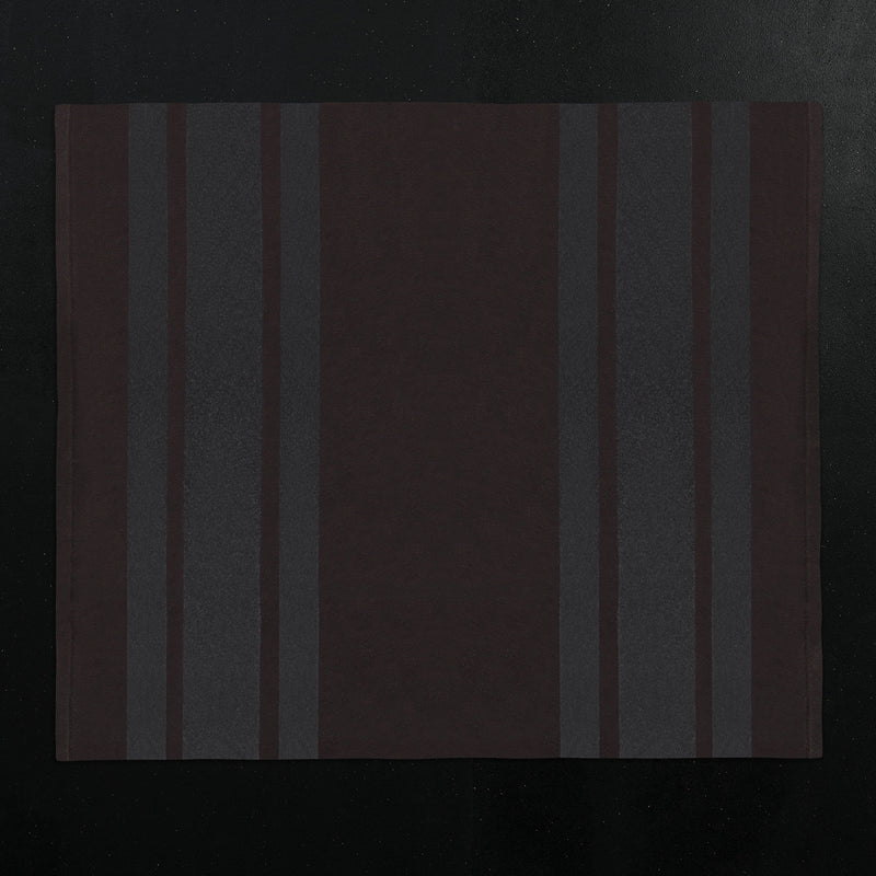 Baja Stripe Knit Blanket in Dark Brown/Charcoal | James Perse Los Angeles