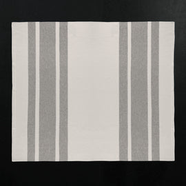 Baja Stripe Knit Blanket in Ivory/Heather Grey | James Perse Los Angeles