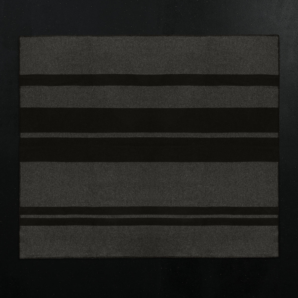Sarti Striped Blanket in Black/Lead | James Perse Los Angeles