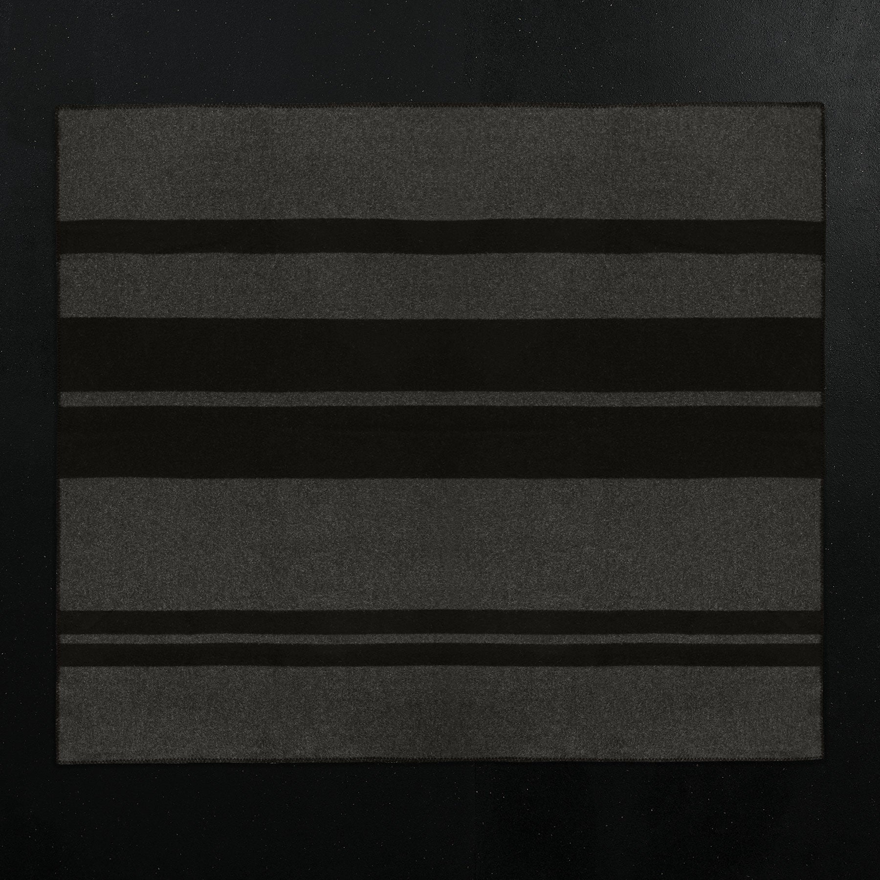 Sarti Striped Blanket in Black/Lead | James Perse Los Angeles