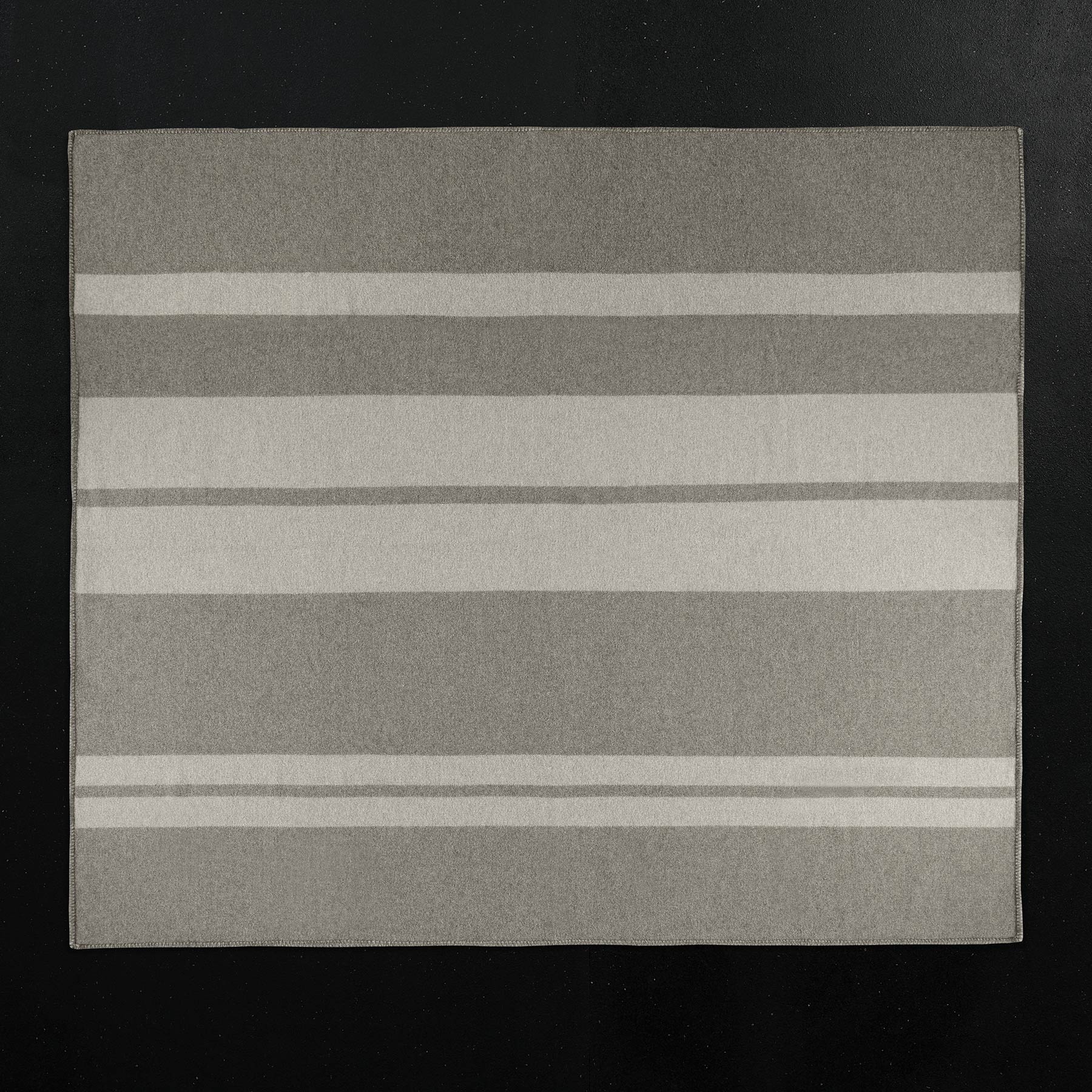 Sarti Striped Blanket in Pearl/Heather Grey | James Perse Los Angeles