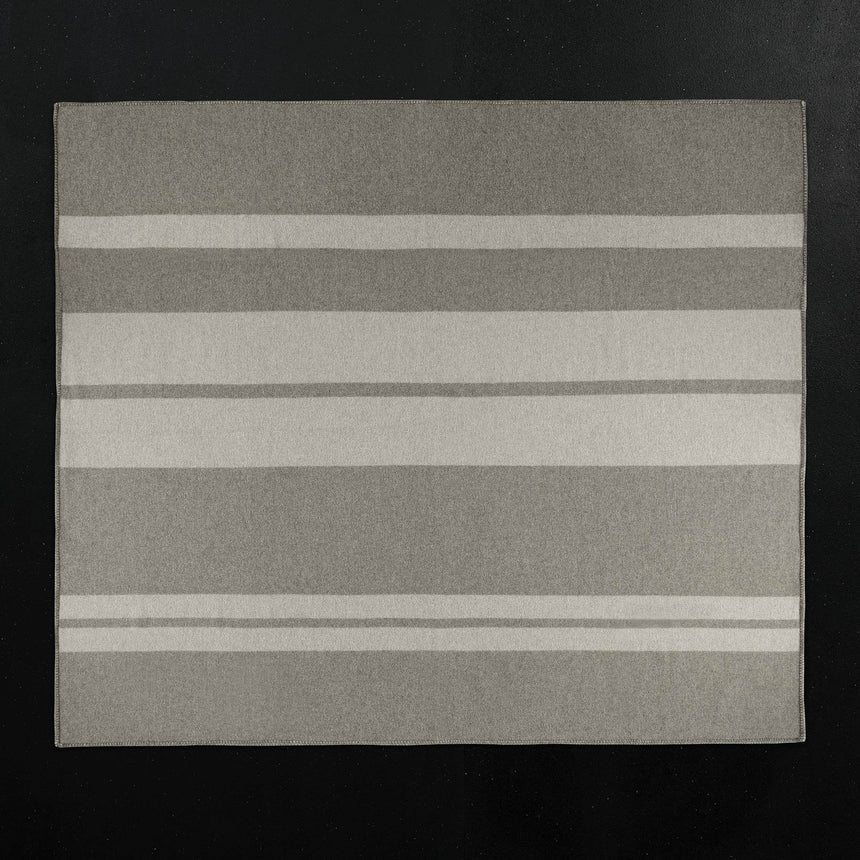 Sarti Striped Blanket in Pearl/Heather Grey | James Perse Los Angeles