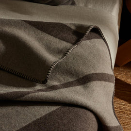 Sarti Striped Blanket in Ash/Brown | James Perse Los Angeles