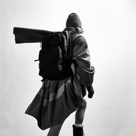 Sarti Striped Blanket in Pearl/Heather Grey | James Perse Los Angeles