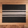 Three Stripe Placemat in Black/ Natural | James Perse Los Angeles