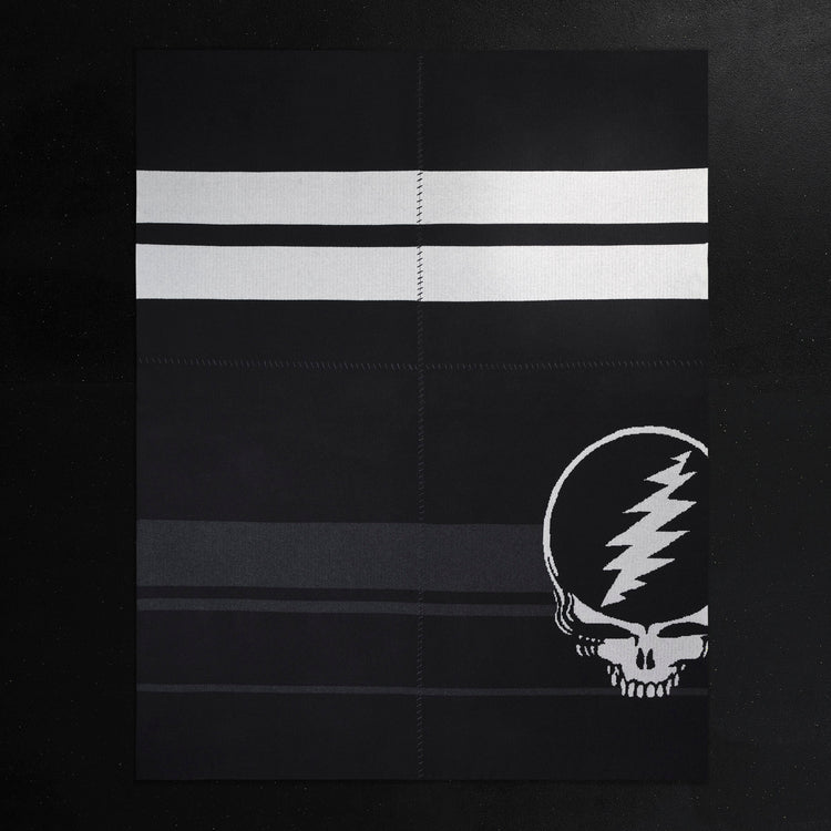 Grateful Dead Cashmere Blanket in Black/ White/Charcoal | James Perse Los Angeles