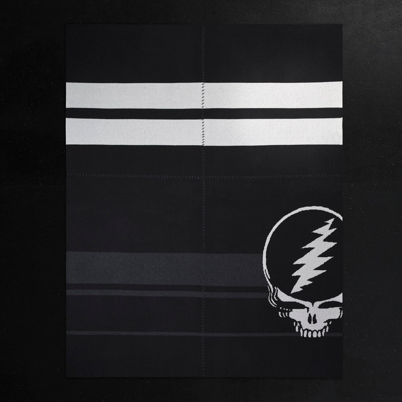 Grateful Dead Cashmere Blanket in Black/ White/Charcoal | James Perse Los Angeles