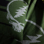 Grateful Dead Cashmere Blanket in Military Green/Grey Smoke/Black | James Perse Los Angeles