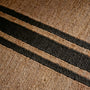 Triple Stripe Jute Runner 3.5Ft X 9Ft in Natural/Charcoal Stripe | James Perse Los Angeles