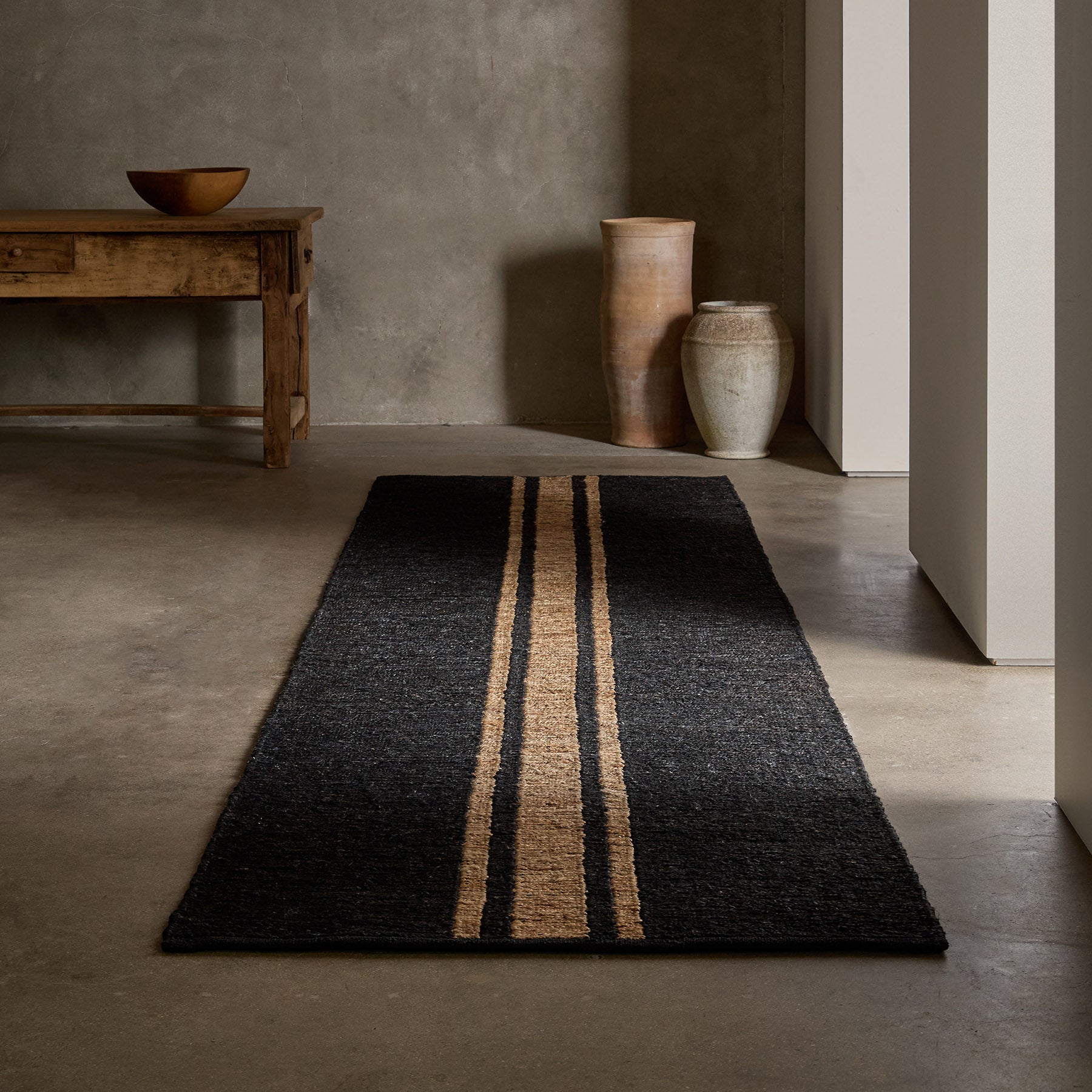 Triple Stripe Jute Runner 3.5Ft X 14Ft | James Perse Los Angeles