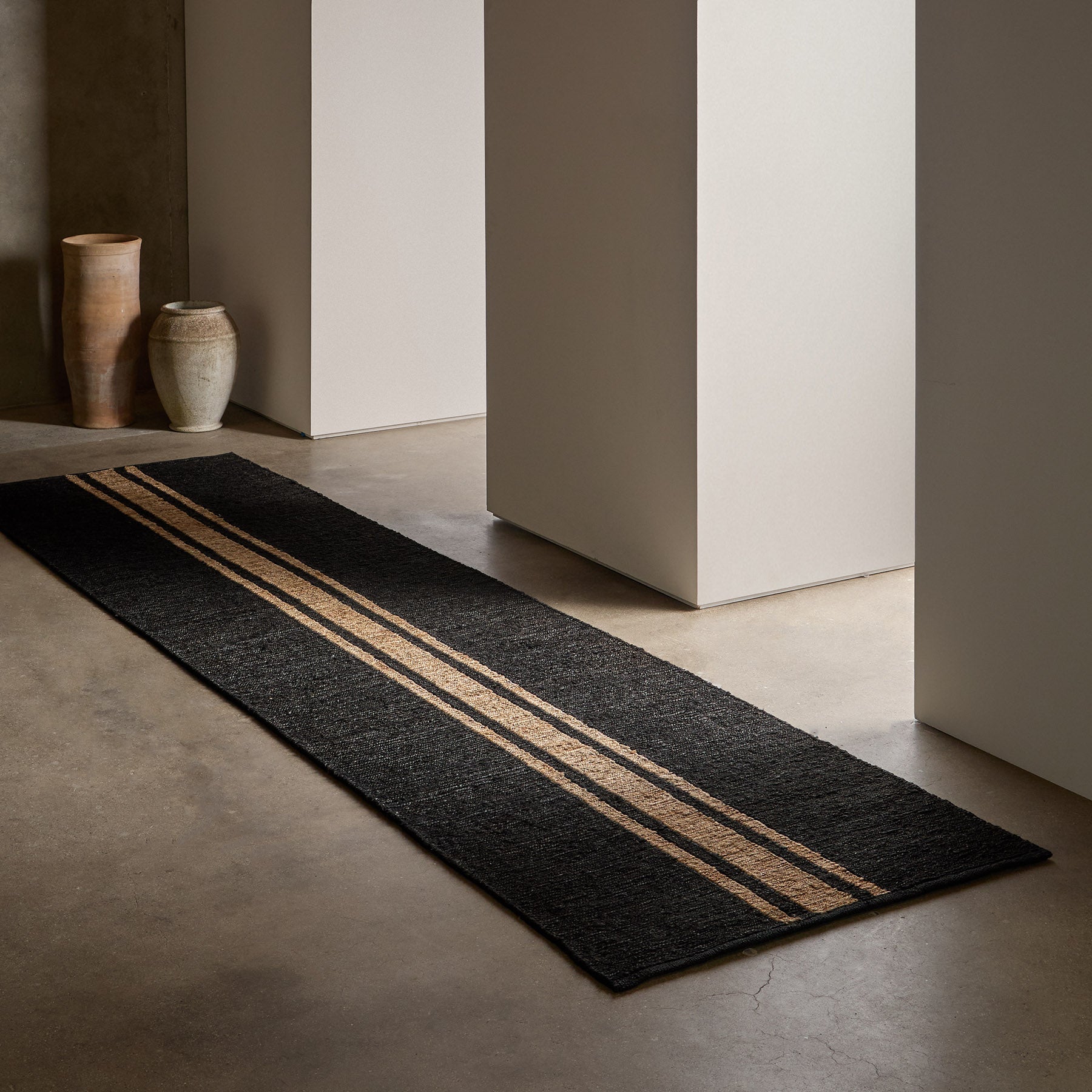 Triple Stripe Jute Runner 3.5Ft X 14Ft | James Perse Los Angeles