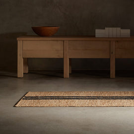 Jute Runner 3.5FT X 9FT - Natural/Charcoal Stripe | James Perse Los Angeles