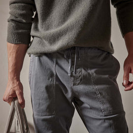 Army Cotton Slub Utility Pant in Arsenic Pigment | James Perse Los Angeles