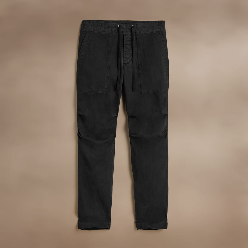 Army Cotton Slub Utility Pant in Black Pigment | James Perse Los Angeles