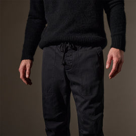 Army Cotton Slub Utility Pant in Black Pigment | James Perse Los Angeles