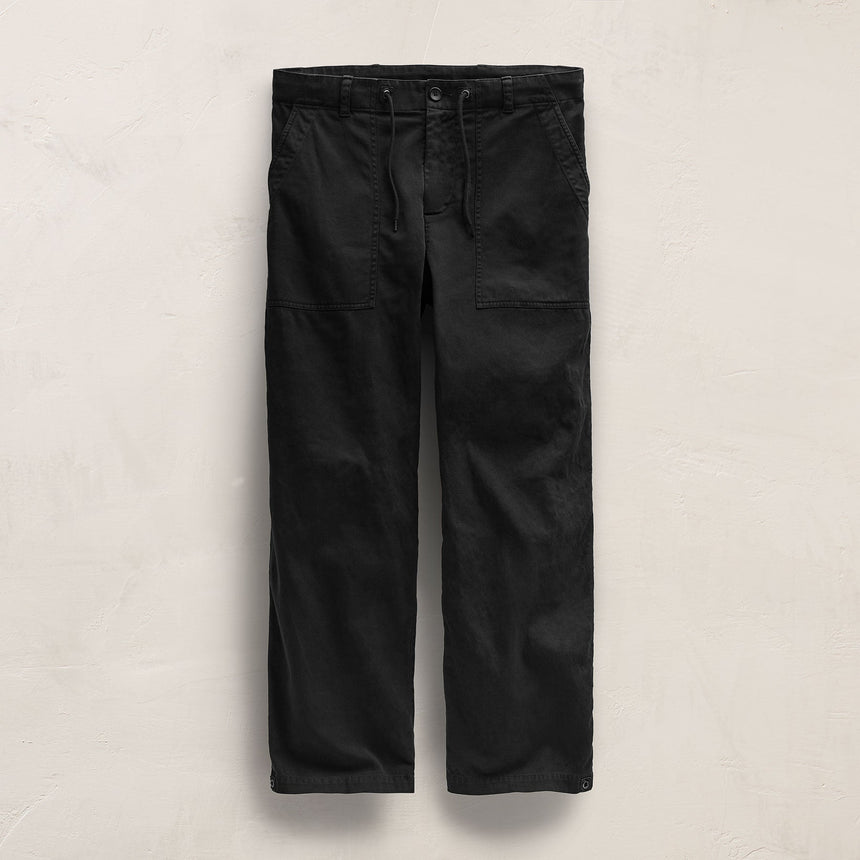 Slub Cotton Utility Flight Pant in Black Pigment | James Perse Los Angeles