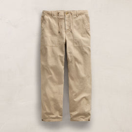 Slub Cotton Utility Flight Pant in Light Khaki Pigment | James Perse Los Angeles FLAT