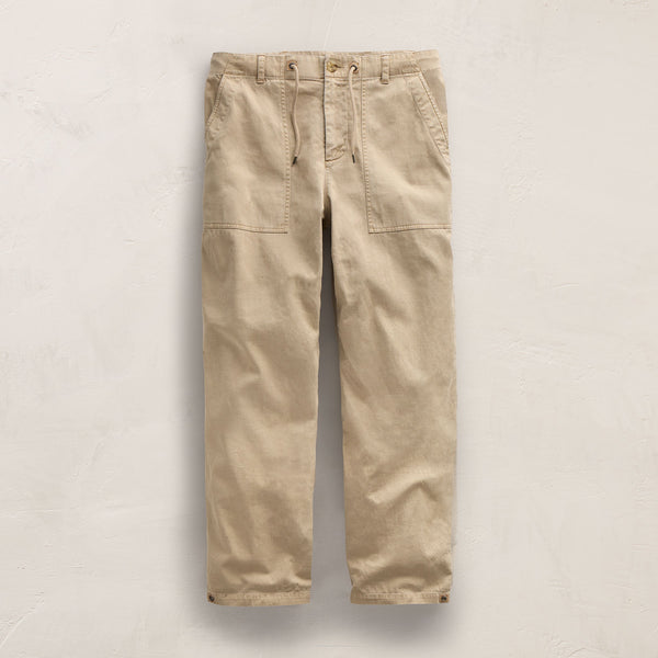 Slub Cotton Utility Flight Pant in Light Khaki Pigment | James Perse Los Angeles
