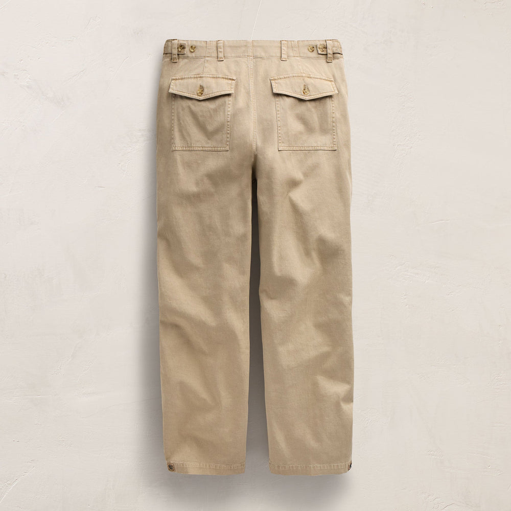 Slub Cotton Utility Flight Pnt in Light Khaki Pigment | James Perse Los Angeles FLAT