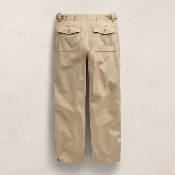 Slub Cotton Utility Flight Pnt in Light Khaki Pigment | James Perse Los Angeles