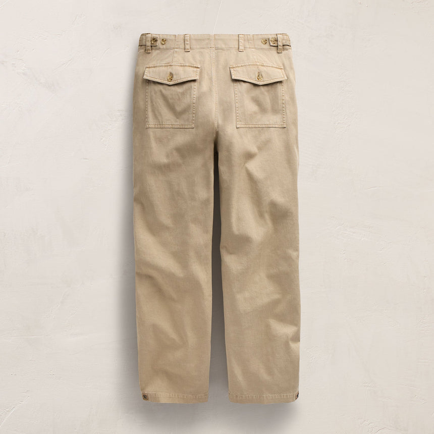 Slub Cotton Utility Flight Pnt in Light Khaki Pigment | James Perse Los Angeles FLAT