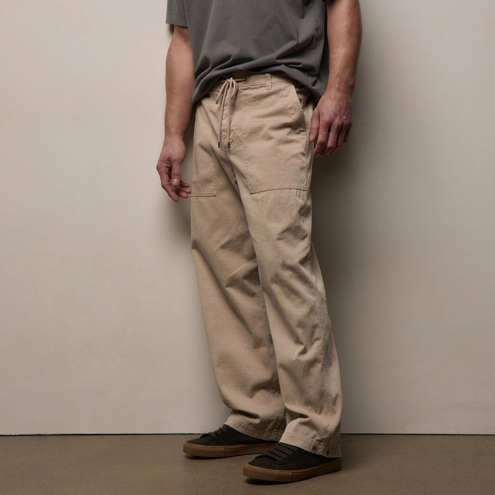 Slub Cotton Utility Flight Pant in Stone Pigment | James Perse Los Angeles
