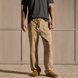 Slub Cotton Utility Pant - Cement Pigment