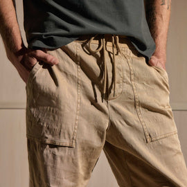 Slub Cotton Utility Pant - Cement Pigment