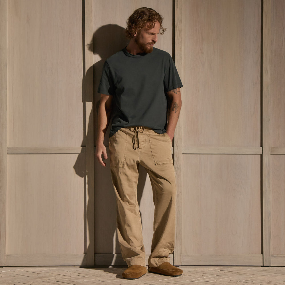 Slub Cotton Utility Pant - Cement Pigment