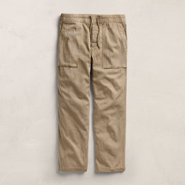 Slub Cotton Utility Pant - Cement Pigment