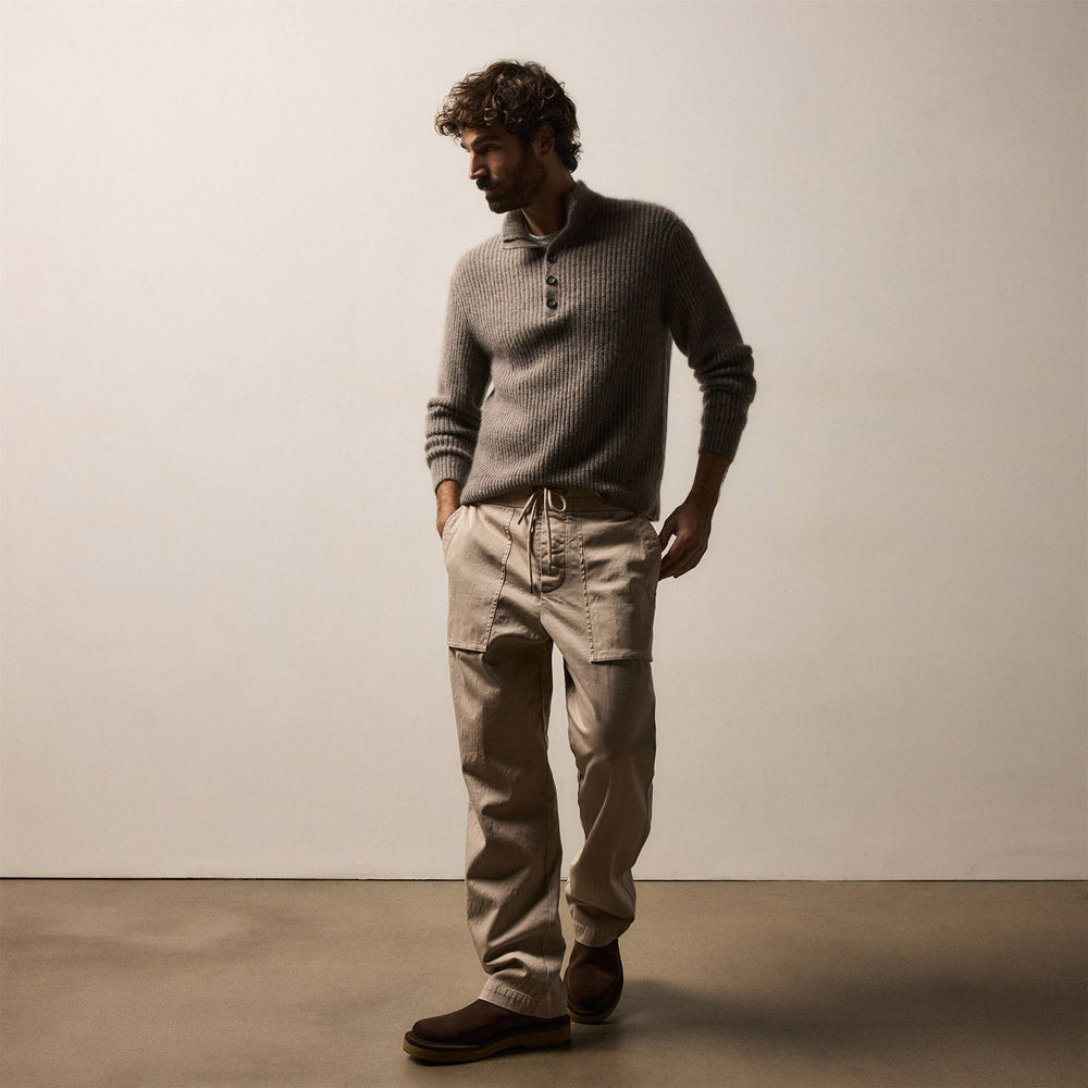 Cotton Slub Utility Pant in Stone Pigment | James Perse Los Angeles